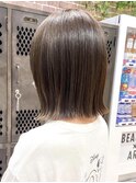 ヘルシースタイル/切りっぱなしボブ/髪質改善/オリーブベージュ