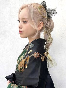 トルネード(TORNADO) 振袖 袴 成人式 卒業式 ヘアアレンジ 水引き 金箔金粉M1120