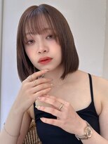 ハニーシブヤ(HONEY shibuya) 大人可愛い20代30代40代つや髪ワンレンボブ×ラテベージュ