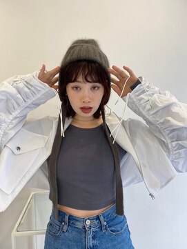 フィット ヒュー 千葉(fit hue) 黒髪/オリーブグレー/ココアベージュ/小顔/クラゲヘアー