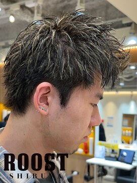 ルースト 渋谷店(ROOST) スパイキーショート×金メッシュ