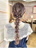 《ゆい》編みおろしヘア/結婚式ヘア/ヘアアレンジ