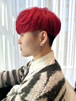 リラス 博多(rilas)&nbsp;赤髪　ダブルカラー　マッシュ