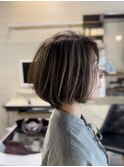 ショートカット/白髪ぼかしハイライト/イルミナカラー/京都/二条