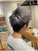 スパイキーショートシルバーアッシュ