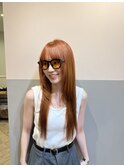 オレンジ × レイヤーカット
