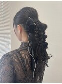 編みおろしヘア