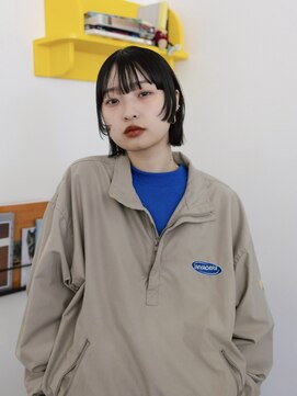 髪と自然 顔まわりデザインボブ