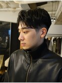 センターパートニュアンスパーマメンズマッシュパーマ札幌大通