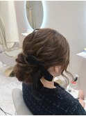 ふんわりシニヨン/北新地ヘアセット
