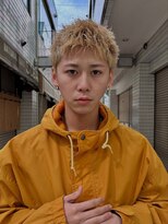 ヒュージ 三軒茶屋(huge)&nbsp;ブロンドスパイキーショート/ブリーチ/メンズカット/メンズ