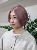 ダブルカラーハイトーンカラーピンクブラウンベージュカラー30代