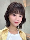 透明感カラー×くびれボブ