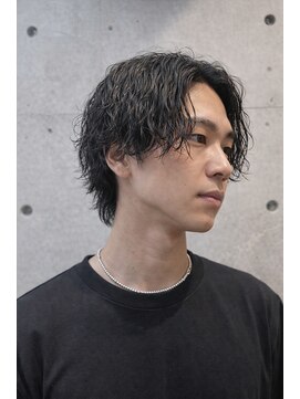 リベルテ グリット(Liberte Grit) 学生OK◎メンズパーマで一気に印象チェンジセンターパートウルフ