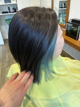 小さな美容室 ハナ(hana) グレーヘアからの全体染め&インナーカラー♪