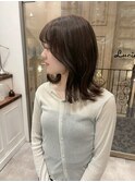 顔周りミディアムレイヤーカットハッシュカット韓国京都河原町