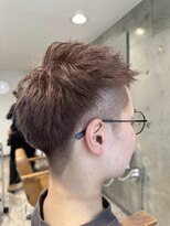 メンズファット バイ アプリーレ(Men's PHAT by Aprire) ショートレイヤーツーブロックモヒカンミルクティーカラー