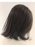 透けるダークグレージュ切りっぱなし、ミディ【榎本樹道】