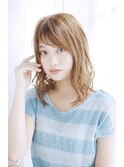 吉祥寺3分/前髪ココアブラウン大人かわいいフリンジウェーブ/046