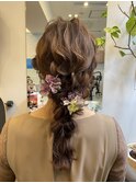 シンプル編み下ろしアクセ