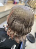 ホワイトミルクティー　ベイビーピンク　デザインカラー