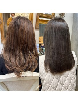 カシュカシュ(cache cache) ダメージ毛への酸性ストレート☆