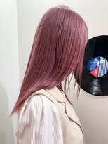 デート 下北沢(DATE)&nbsp;ダブルカラーピンクベージュケアブリーチハイトーン髪質改善