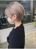 相性◎ベリーショートのハイトーン_white ash beige_