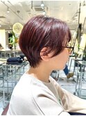 【LA'BO三浦】ショート×ブリーチなしレッド