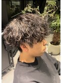 ハイライト×波巻きパーマ