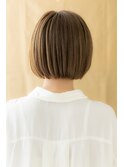 カーキベージュ前下がり切りっぱなしボブ315Y大宮10代20代30代