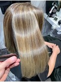 ハイライト×ツヤ髪　美髪ハイトーン