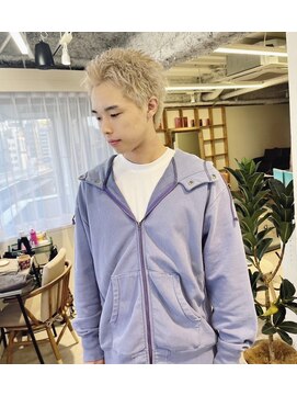 チェレ アズーリ 狭山店(Chere azuri) メンズダブルカラー・ベリーショート・金髪ベージュ