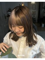 バトン(BATON)&nbsp;デザインカラー/ツートンカラー　　　　顔周りカット