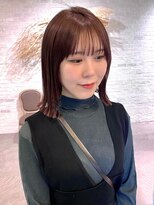 エイム(A-im)&nbsp;ぷつっと切りっぱなしボブ×透明感ブラウン　ブリーチなし