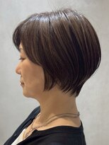 表参道髪質改善カラーウルフショートカットベージュアッシュ40代