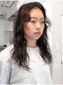 原宿スパイラルパーマくるくるパーマミディアムパーマくせ毛風