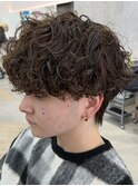 波巻きスパイラルツイストスパイラルパーママッシュメンズヘア