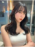 【稲永麻衣】レイヤーカット+顔まわりカット+韓国ヘア