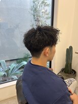 ヘアルームキムラ(HAIR ROOM KIMURA)&nbsp;メンズツイストスパイラルパーマツーブロフェードアップバッグ