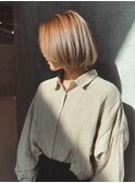 くびレイヤーエモージュ前髪モテベージュレイヤーミディ/高円寺