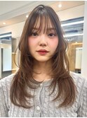 レイヤーカットミディアムレイヤー顔まわり銀座ハイレイヤー