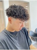 長岡シャドウパーマ緩めスパイラルパーマ波巻きパーマッシュ30代