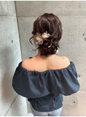 暗めカラー/ブリーチなしカラー/ヘアアレンジ/福岡/天神/20代