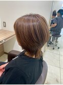 大人ショート　脱白髪染め