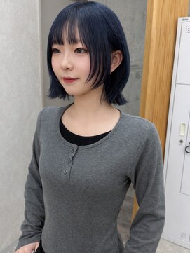 アロ 大阪梅田(alo) 【momoa】ボブレイヤー×ブルーブラック《ブリーチ/ボブ》