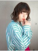 切りっぱなし ピンクグレージュ 艶カラー 小顔