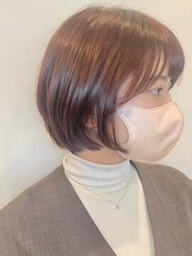 六本木美容室 西麻布店 ピンクブラウンカラー◎艶イルミナカラー