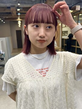 ディッセンバー 神宮前(December) ピンクベージュ/バングカット