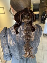 ヘアースタジオ エフ(Hair studio f) 編み下ろしアレンジ/結婚式ヘア/お呼ばれヘア